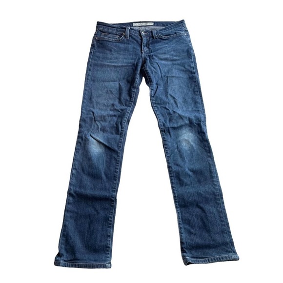 Joe’s Jeans Kennedy Cigarette Straight Denim Blue Size 28 Distressed Hem 30L - Picture 2 of 8